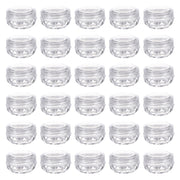 Cosmetic Cream Jar Bottle 50PCS 5g Transparent Round Refillable Sample Container - Clear Diamond Jar V528-BOX-50PCS-5G-542471