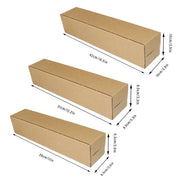 50pcs Long Strip Carton Flat Square Durable Shipping Boxes for Packaging Storage - 6.5cm x 6.5cm x 28cm V528-BOX-50PCS-65-280-257731