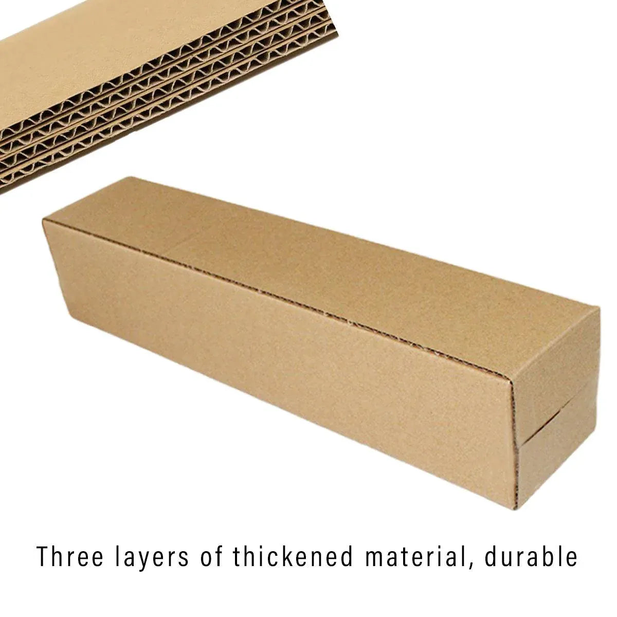 50pcs Long Strip Carton Flat Square Durable Shipping Boxes for Packaging Storage - 6.5cm x 6.5cm x 28cm V528-BOX-50PCS-65-280-257731