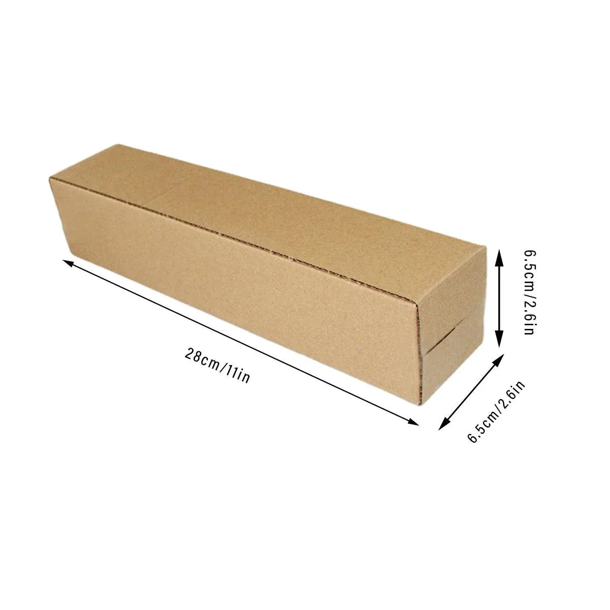 50pcs Long Strip Carton Flat Square Durable Shipping Boxes for Packaging Storage - 6.5cm x 6.5cm x 28cm V528-BOX-50PCS-65-280-257731