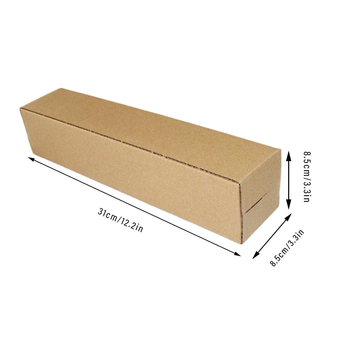 50pcs Long Strip Carton Flat Square Durable Shipping Boxes for Packaging Storage - 6.5cm x 6.5cm x 28cm V528-BOX-50PCS-65-280-257731
