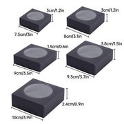 50PCS Handmade Soap Paper Box Round Window Kraft Black White Candy Biscuit Box - Black-50pcs 8*8*3CM V528-BOX-50PCS-BLACK-8-8-3-861212