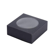 50PCS Handmade Soap Paper Box Round Window Kraft Black White Candy Biscuit Box - Khaki-50pcs 8*8*3CM V528-BOX-50PCS-KHAKI-8-8-3-234561