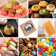 50PCS Handmade Soap Paper Box Round Window Kraft Black White Candy Biscuit Box - Khaki-50pcs 8*8*3CM V528-BOX-50PCS-KHAKI-8-8-3-234561