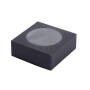 50PCS Handmade Soap Paper Box Round Window Kraft Black White Candy Biscuit Box - White-50pcs 9*9*1.5CM V528-BOX-50PCS-WHITE-9-9-15-414488