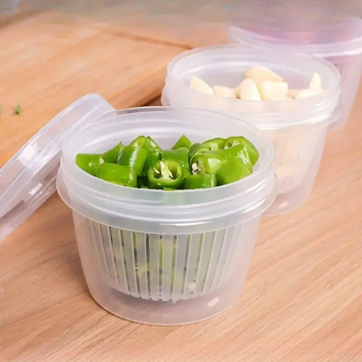5pcs Plastic Storage Containers with Lids Refrigerator Organizer Box for Kitchen V528-BOX-5PCS-496658