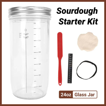 24oz Bread Fermentation Glass Jar Baking Supplies Airtight Container Dough V528-BOX-730ML-B-855075