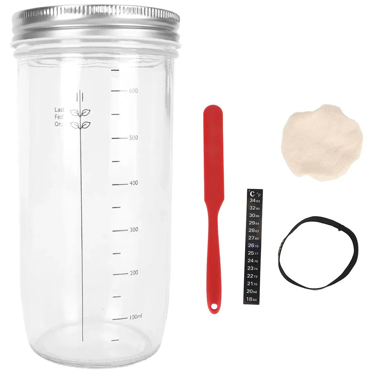 24oz Bread Fermentation Glass Jar Baking Supplies Airtight Container Dough V528-BOX-730ML-B-855075