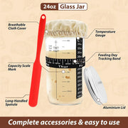 24oz Bread Fermentation Glass Jar Baking Supplies Airtight Container Dough V528-BOX-730ML-B-855075
