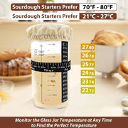24oz Bread Fermentation Glass Jar Baking Supplies Airtight Container Dough V528-BOX-730ML-B-855075