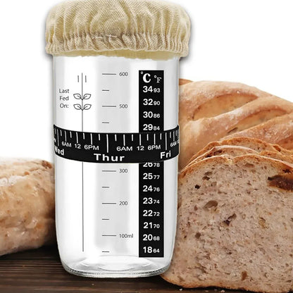 24oz Bread Fermentation Glass Jar Baking Supplies Airtight Container Dough V528-BOX-730ML-B-855075