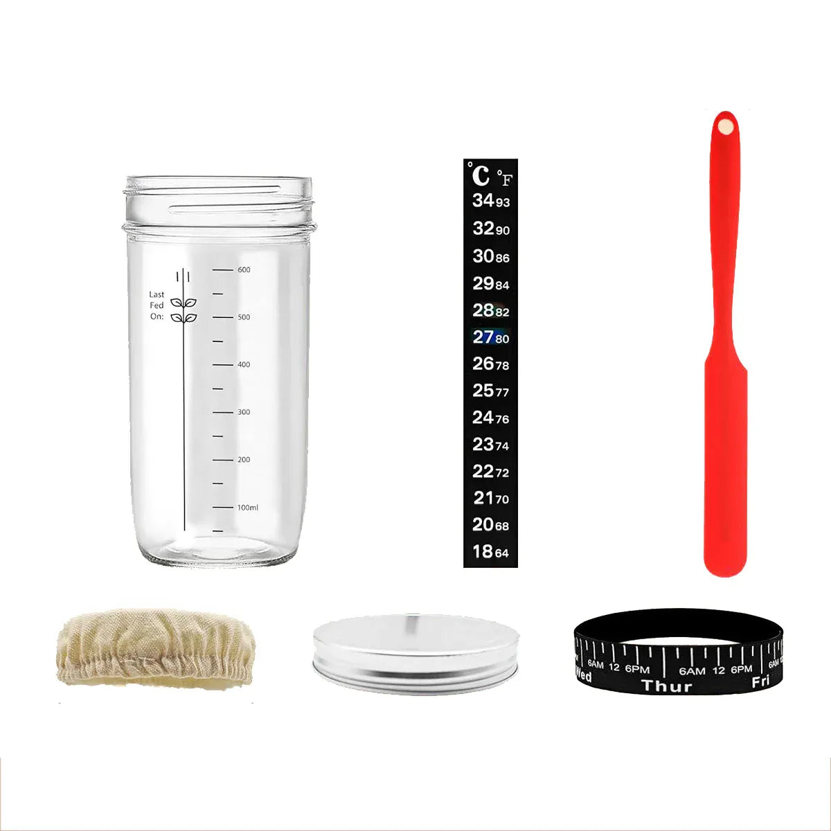24oz Bread Fermentation Glass Jar Baking Supplies Airtight Container Dough V528-BOX-730ML-B-855075