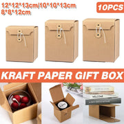 10PCS Kraft Paper Box Corrugated Packaging Box Gift Storage Transport Carton - 8x8x12cm V528-BOX-8-8-12-10PCS-334538