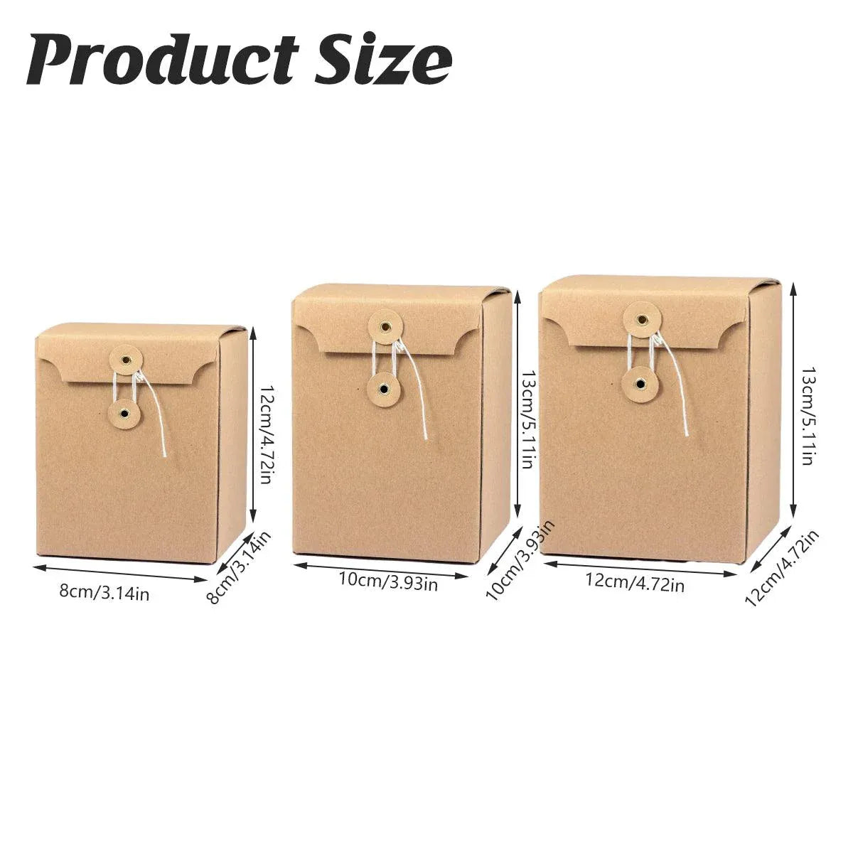 10PCS Kraft Paper Box Corrugated Packaging Box Gift Storage Transport Carton - 8x8x12cm V528-BOX-8-8-12-10PCS-334538