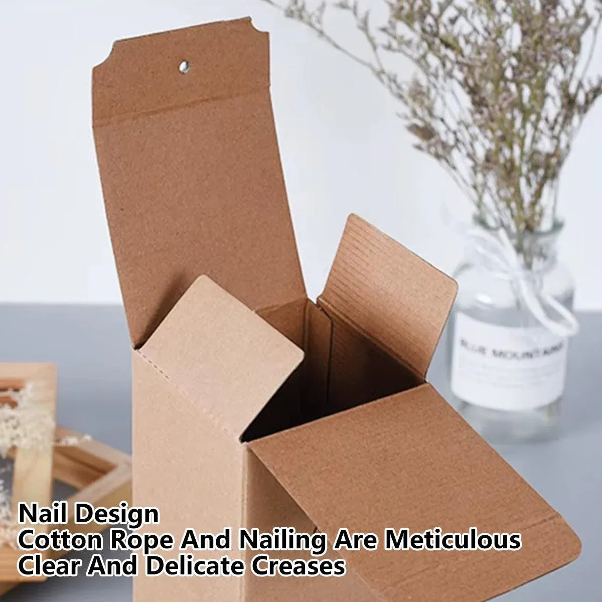 10PCS Kraft Paper Box Corrugated Packaging Box Gift Storage Transport Carton - 8x8x12cm V528-BOX-8-8-12-10PCS-334538