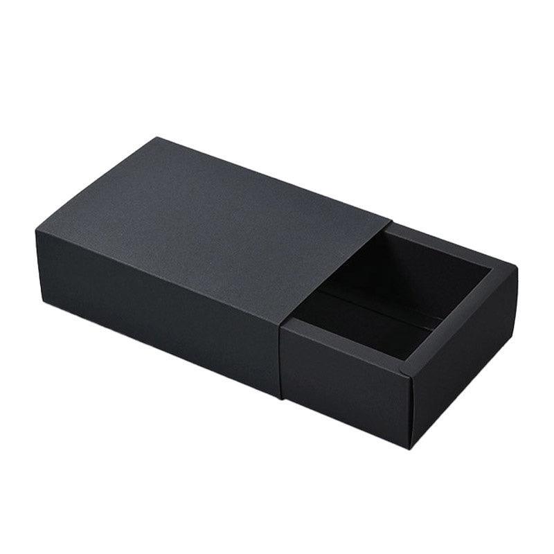25X Black Kraft Paper Drawer Jewelry Package Necklace Bracelet Gift Package box - 12*12*5-25pcs V528-BOX-BLACK-12-12-5-25PCS-931854