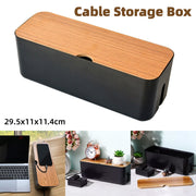Large Cable Wire Storage Box Case Cord Management Socket Tidy Organizer V528-BOX-BLACK-396241