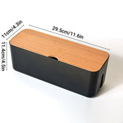 Large Cable Wire Storage Box Case Cord Management Socket Tidy Organizer V528-BOX-BLACK-396241