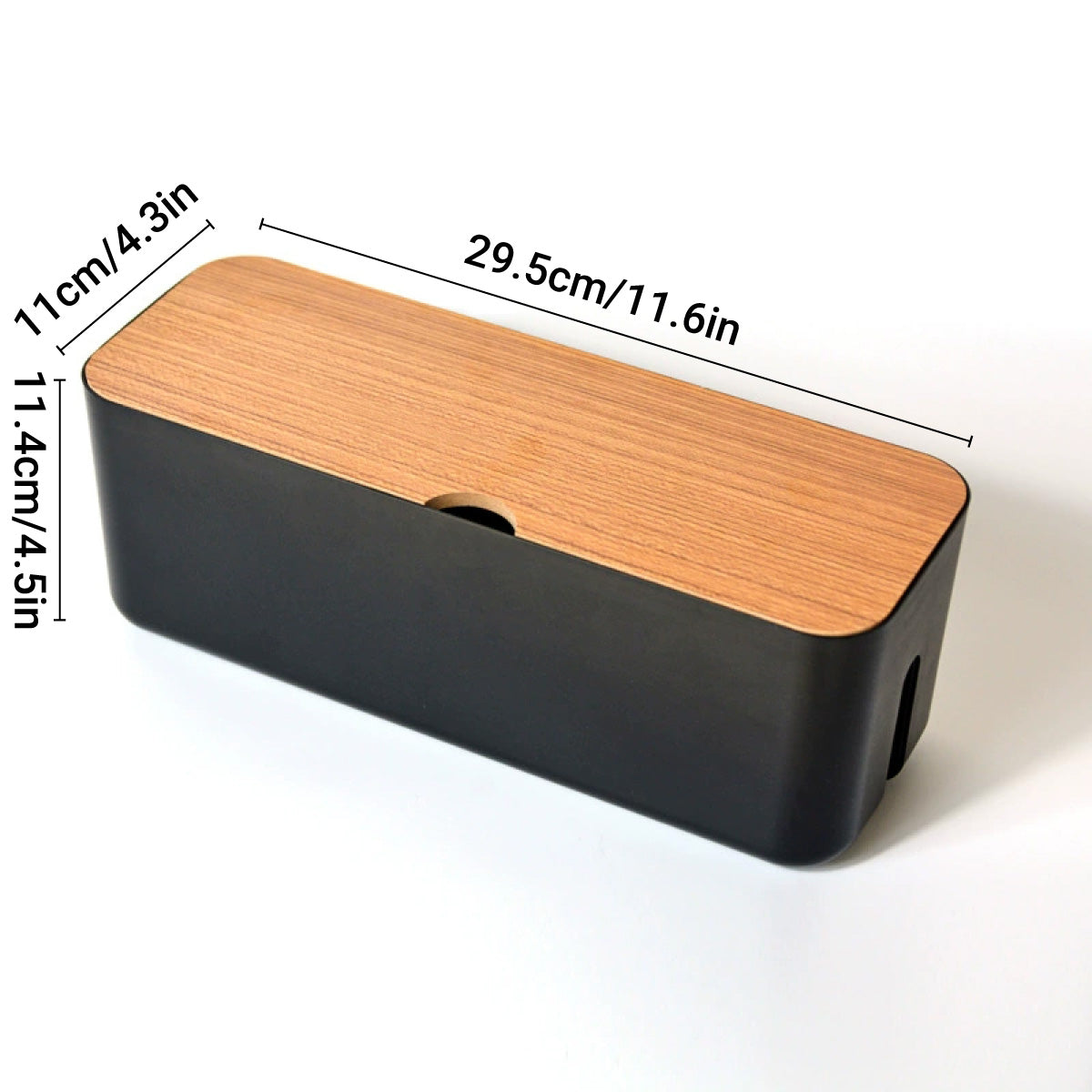 Large Cable Wire Storage Box Case Cord Management Socket Tidy Organizer V528-BOX-BLACK-396241