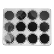 Transparent Round Gemstone Display Box Organizer Case with Lid Storage Packaging - Black V528-BOX-BLACK-834234