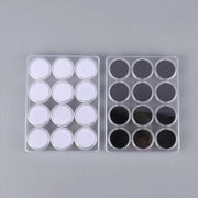 Transparent Round Gemstone Display Box Organizer Case with Lid Storage Packaging - Black V528-BOX-BLACK-834234