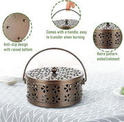 Iron Mosquito Incense Box Fireproof Tray Stand Indoor Household Incense Holder - Black V528-BOX-BLACK-856342