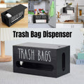 Wooden Plastic Bag Storage Box Hanging Rubbish Bag Organizer Extractable Tissue V528-BOX-BLACK-971751