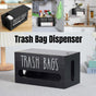 Wooden Plastic Bag Storage Box Hanging Rubbish Bag Organizer Extractable Tissue V528-BOX-BLACK-971751