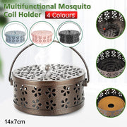 Iron Mosquito Incense Box Fireproof Tray Stand Indoor Household Incense Holder - Blue V528-BOX-BLUE-267096