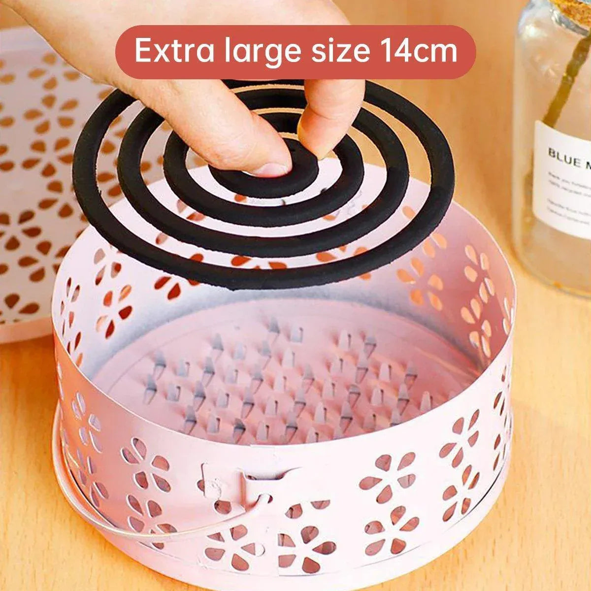 Iron Mosquito Incense Box Fireproof Tray Stand Indoor Household Incense Holder - Blue V528-BOX-BLUE-267096