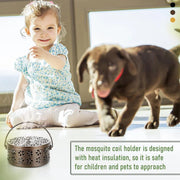 Iron Mosquito Incense Box Fireproof Tray Stand Indoor Household Incense Holder - Blue V528-BOX-BLUE-267096