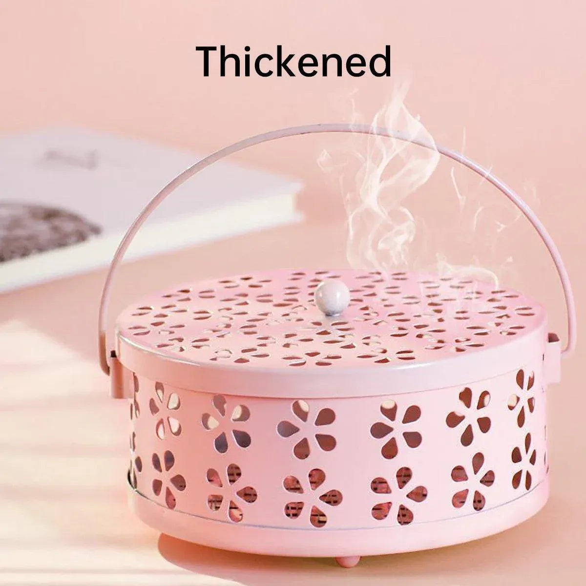 Iron Mosquito Incense Box Fireproof Tray Stand Indoor Household Incense Holder - Blue V528-BOX-BLUE-267096