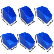Plastic Storage Box Set 6Size Clear Hard Case Miter Tool Parts Display Organiser - 30x20x30cm