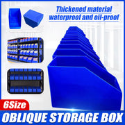 Plastic Storage Box Set 6Size Clear Hard Case Miter Tool Parts Display Organiser - 40x30x35cm
