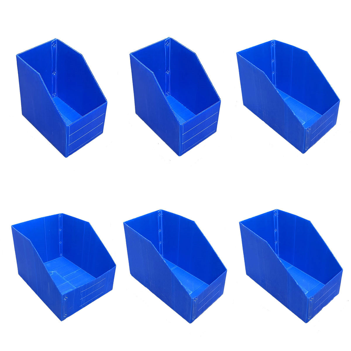 Plastic Storage Box Set 6Size Clear Hard Case Miter Tool Parts Display Organiser - 40x30x35cm