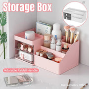 Cartoon Drawer Type Cosmetic Jewelry Storage Box Desktop Student Stationery Box - Pink V528-BOX-PINK-786603