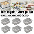 6pcs Stainless Steel Food Storage Box Refrigerator Crisper Rectangle Container V528-BOX-RECTANGLE-6PCS-531841