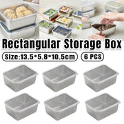 6pcs Stainless Steel Food Storage Box Refrigerator Crisper Rectangle Container V528-BOX-RECTANGLE-6PCS-531841