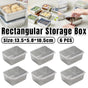 6pcs Stainless Steel Food Storage Box Refrigerator Crisper Rectangle Container V528-BOX-RECTANGLE-6PCS-531841