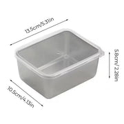 6pcs Stainless Steel Food Storage Box Refrigerator Crisper Rectangle Container V528-BOX-RECTANGLE-6PCS-531841