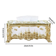 Small Napkin Tissue Box Creative Plastic Desktop Paper Holder Compact Design - Silver V528-BOX-SILVER-600973