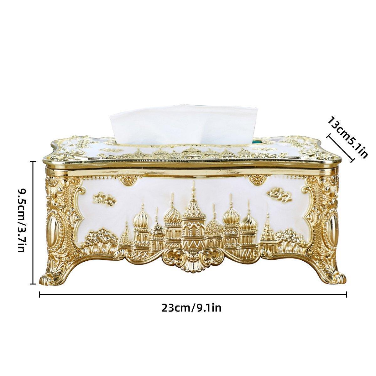 Small Napkin Tissue Box Creative Plastic Desktop Paper Holder Compact Design - Silver V528-BOX-SILVER-600973