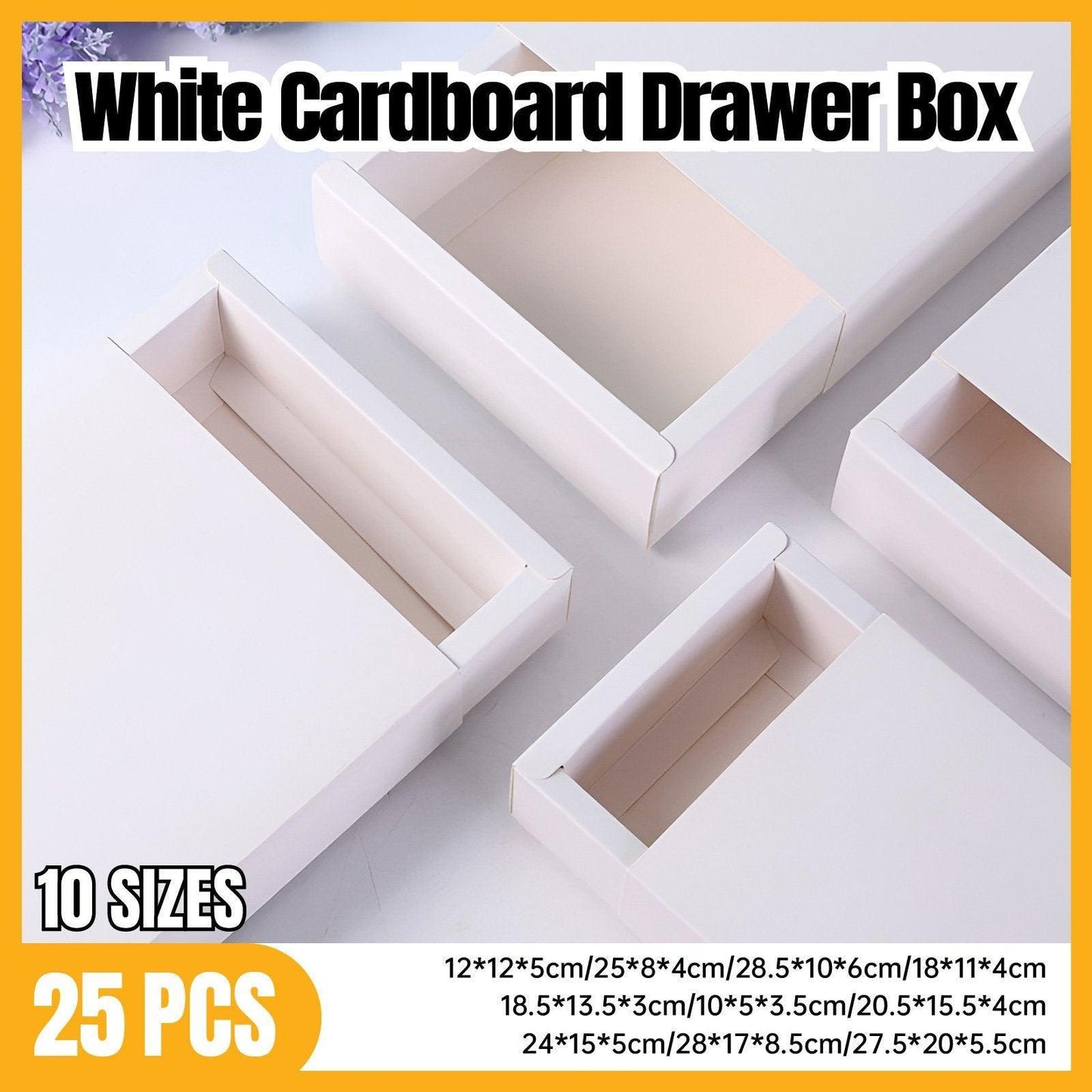 25X White Kraft Paper Drawer Jewelry Package Necklace Bracelet Gift Package box - 18*11*4-25pcs V528-BOX-WHITE-18-11-4-25PCS-237955
