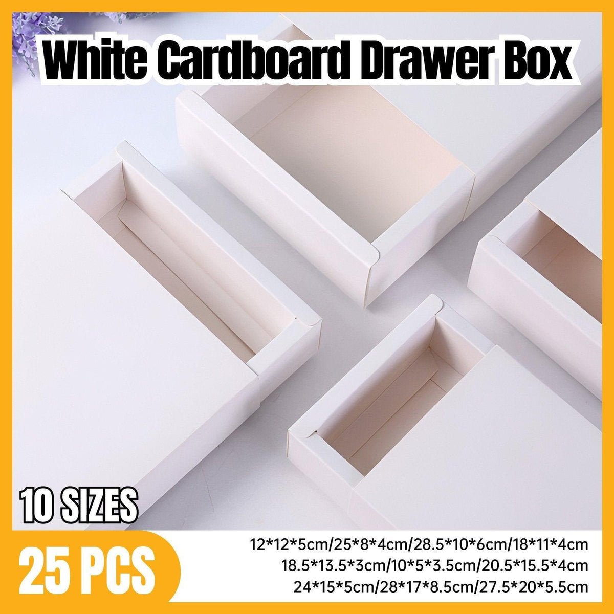 25X White Kraft Paper Drawer Jewelry Package Necklace Bracelet Gift Package box - 18*11*4-25pcs V528-BOX-WHITE-18-11-4-25PCS-237955