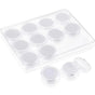 Transparent Round Gemstone Display Box Organizer Case with Lid Storage Packaging - White V528-BOX-WHITE-511257