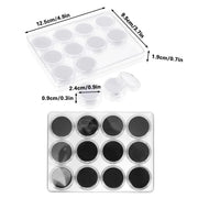 Transparent Round Gemstone Display Box Organizer Case with Lid Storage Packaging - White V528-BOX-WHITE-511257