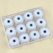 Transparent Round Gemstone Display Box Organizer Case with Lid Storage Packaging - White V528-BOX-WHITE-511257