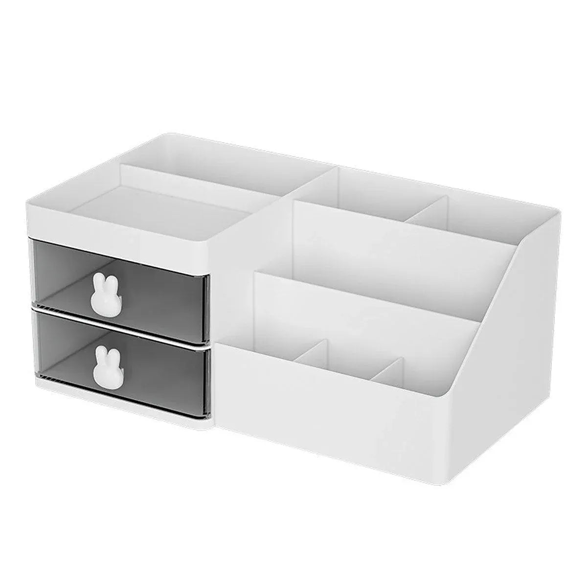 Cartoon Drawer Type Cosmetic Jewelry Storage Box Desktop Student Stationery Box - White V528-BOX-WHITE-643085