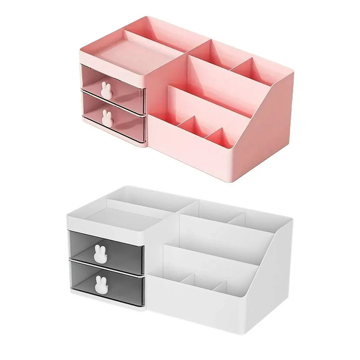 Cartoon Drawer Type Cosmetic Jewelry Storage Box Desktop Student Stationery Box - White V528-BOX-WHITE-643085