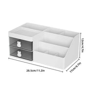 Cartoon Drawer Type Cosmetic Jewelry Storage Box Desktop Student Stationery Box - White V528-BOX-WHITE-643085